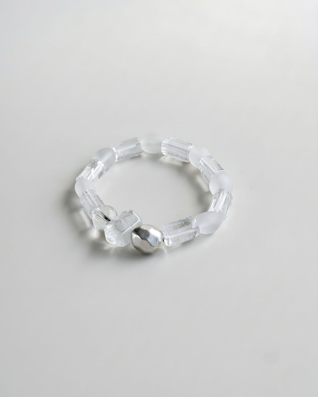 ALBA TRANSLUCENT SILVER GEMSTONE BRACELET