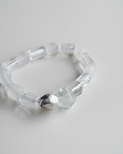 ALBA TRANSLUCENT SILVER GEMSTONE BRACELET
