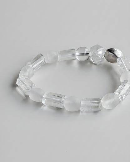 ALBA TRANSLUCENT SILVER GEMSTONE BRACELET