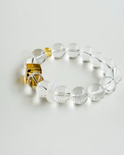 RIA HONEY-AMBER GEMSTONE BRACELET