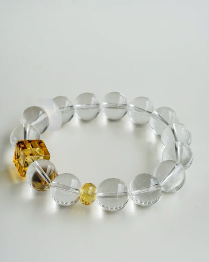 RIA HONEY-AMBER GEMSTONE BRACELET