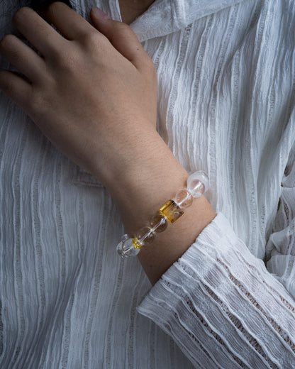 RIA HONEY-AMBER GEMSTONE BRACELET