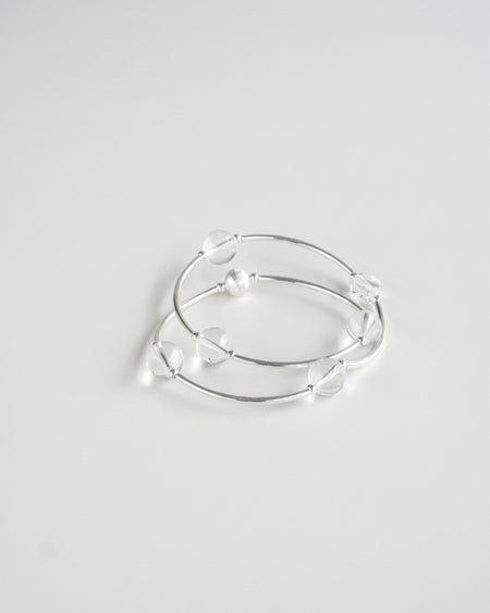 ONA PARALLEL-GLACIAL SILVER GEMSTONE BRACELET