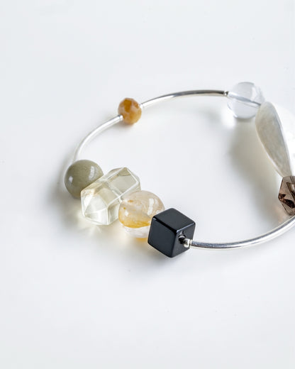 CELESTE ASTRAL SILVER GEMSTONE BRACELET