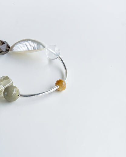 CELESTE ASTRAL SILVER GEMSTONE BRACELET