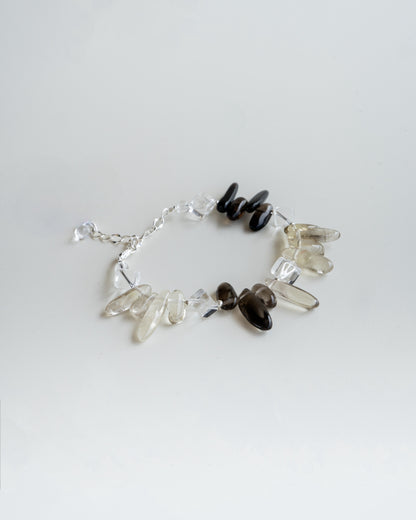 SAGA BLOOM SILVER GEMSTONE BRACELET