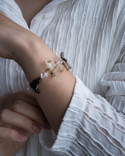 SAGA BLOOM SILVER GEMSTONE BRACELET