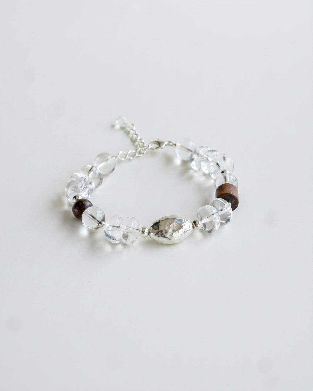 SILVA HAMMERED SILVER GEMSTONE BRACELET