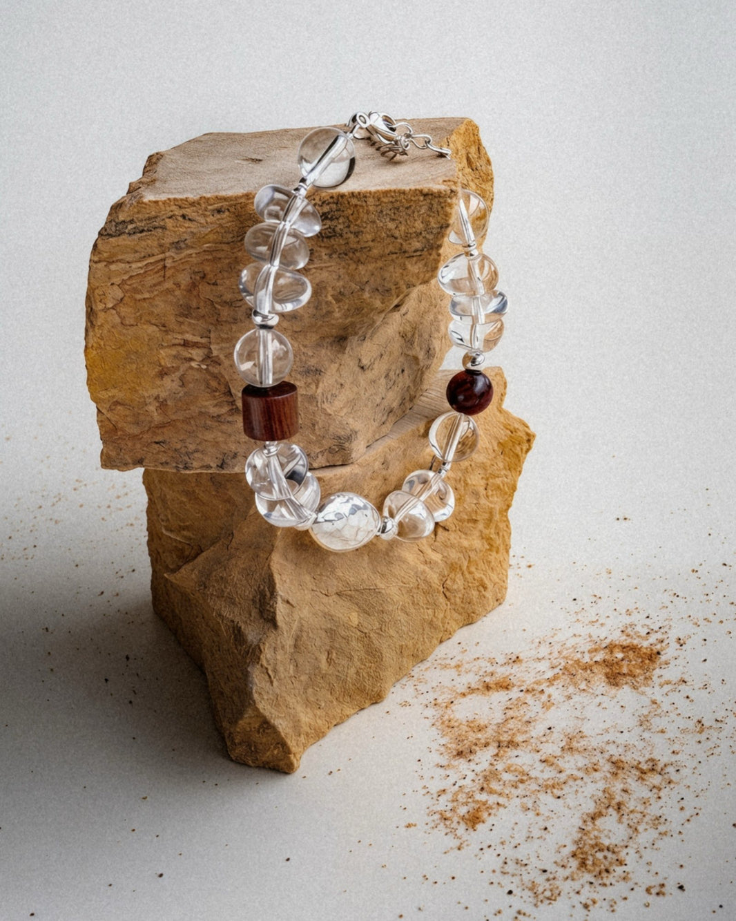 SILVA HAMMERED SILVER GEMSTONE BRACELET