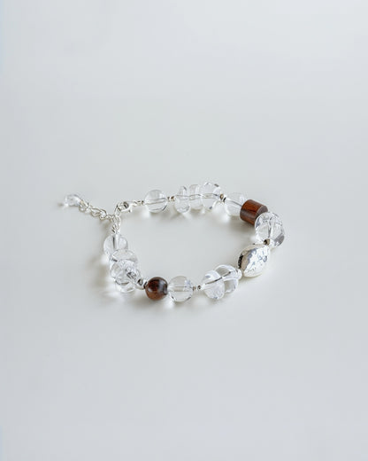 SILVA HAMMERED SILVER GEMSTONE BRACELET