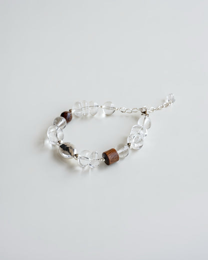 SILVA HAMMERED SILVER GEMSTONE BRACELET