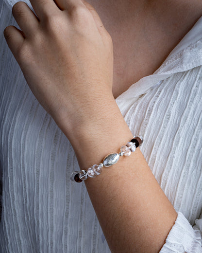 SILVA HAMMERED SILVER GEMSTONE BRACELET