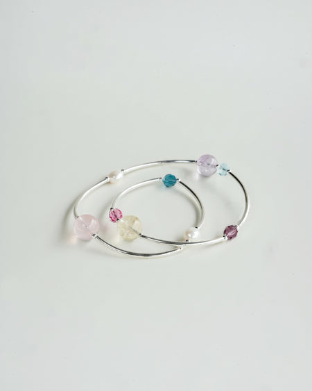 IRIS PRISMATIC SILVER GEMSTONE BRACELET