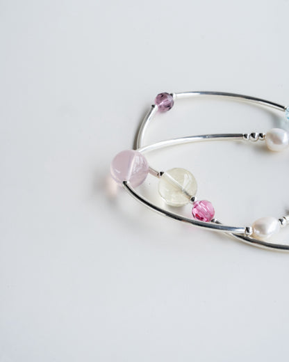 IRIS PRISMATIC SILVER GEMSTONE BRACELET