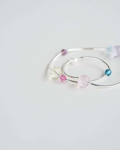 IRIS PRISMATIC SILVER GEMSTONE BRACELET