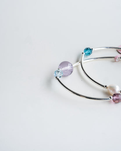 IRIS PRISMATIC SILVER GEMSTONE BRACELET