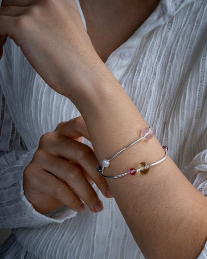 IRIS PRISMATIC SILVER GEMSTONE BRACELET