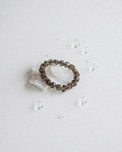 PETRA FACETED SMOKY GEMSTONE BRACELET