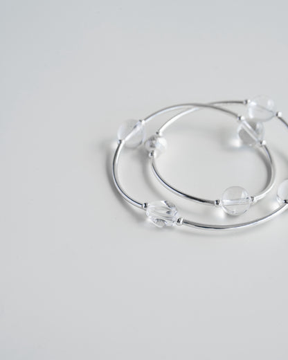 ONA PARALLEL-GLACIAL SILVER GEMSTONE BRACELET